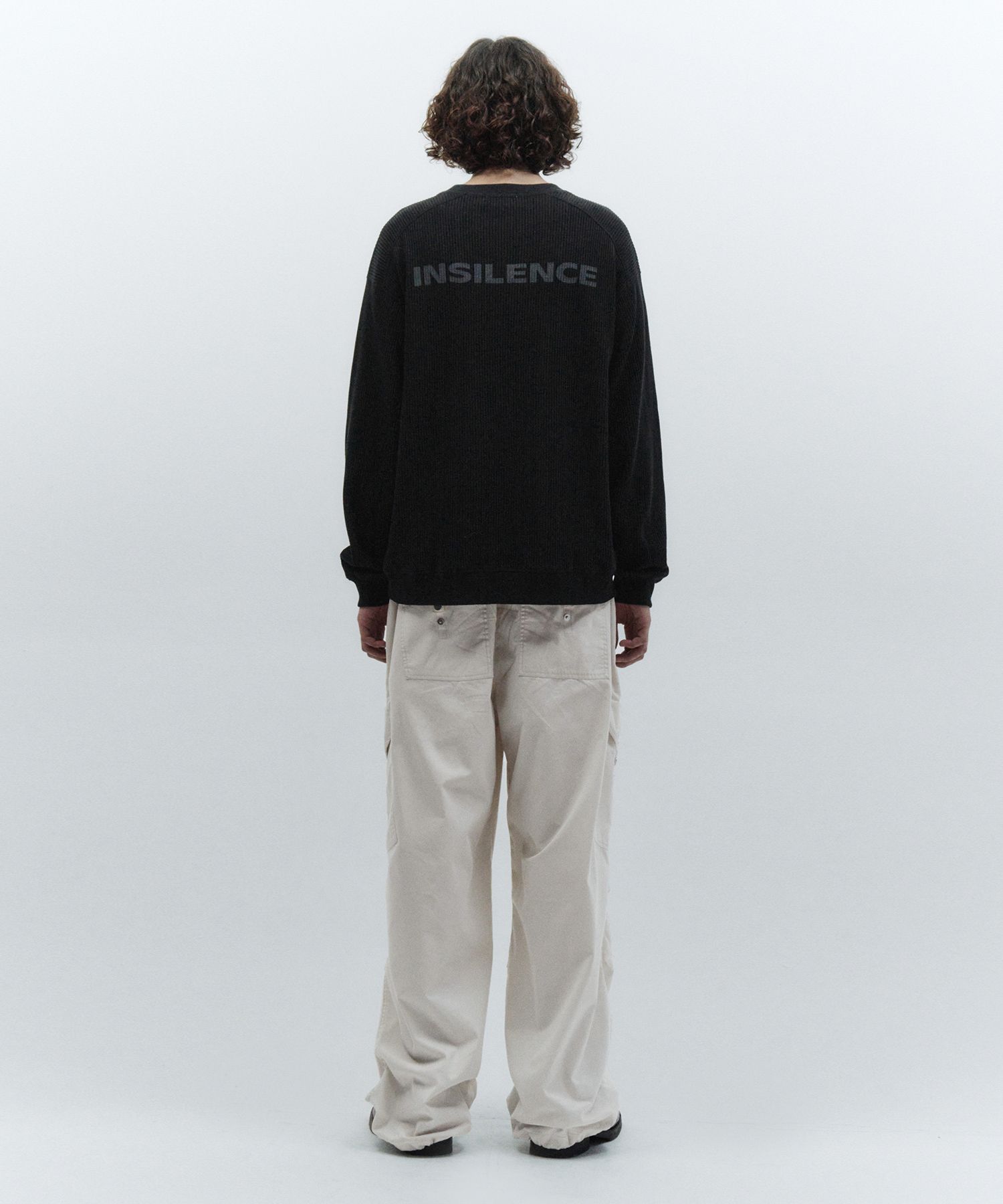 【INSILENCE】WAFFLE MIXED LONG SLEEVE MUSINSA | INSILENCE Waffle Mixed Long Sleeve BLACK