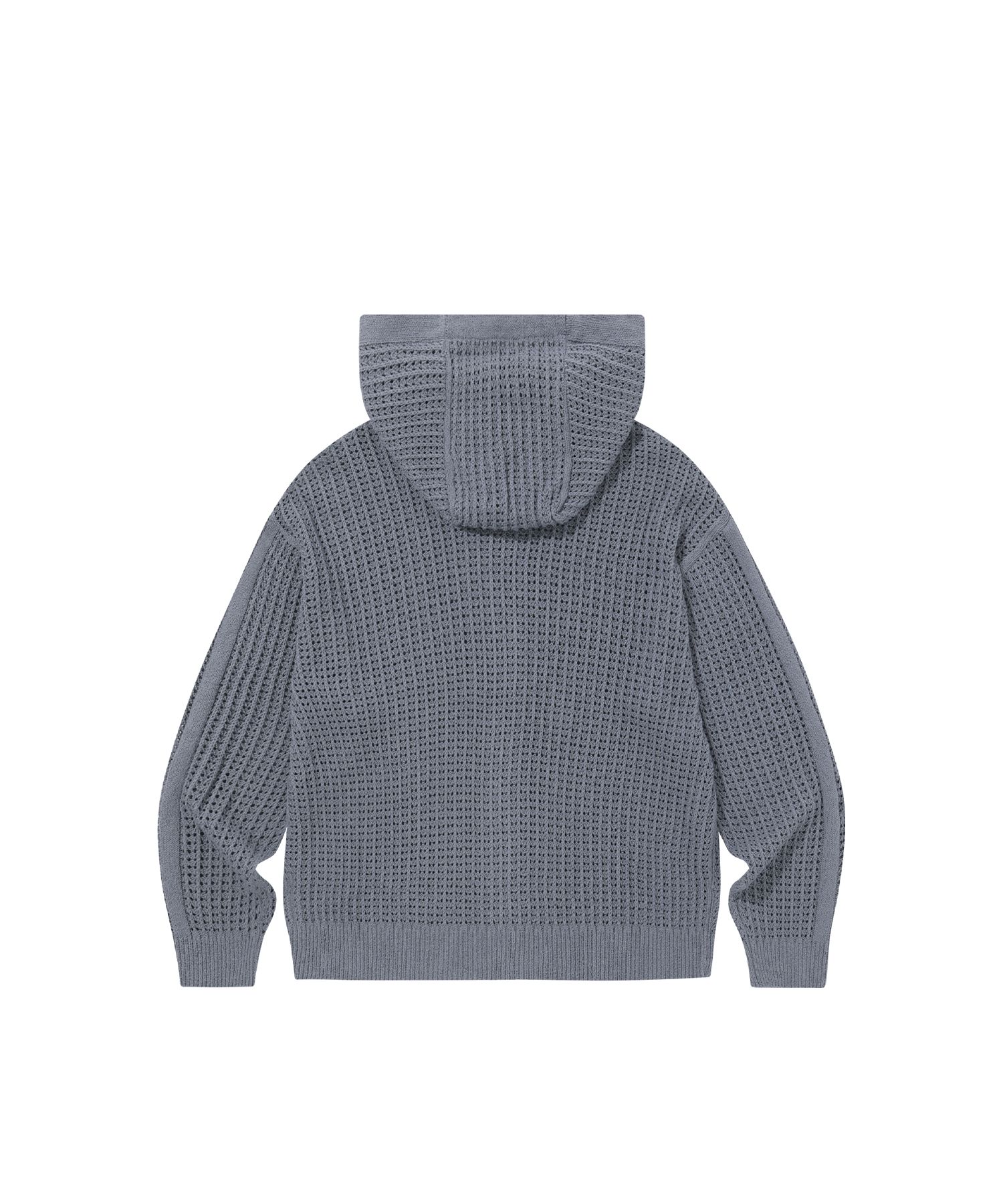 ★韓国の人気★【WOOALONG】★Scassi knit hood zip-u.p★ MUSINSA | WOOALONG Scassi knit hood zip-up - BLACK