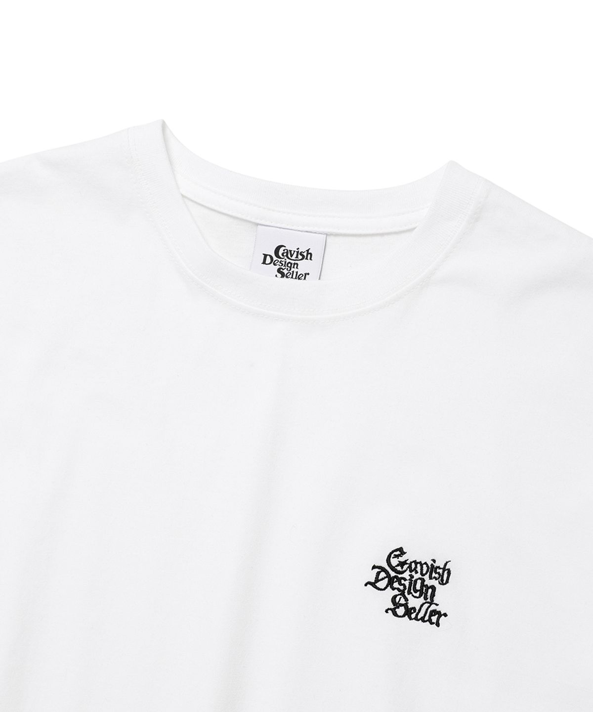 카비시(CAVISH) GOTHIC SELLER EMB LOGO SS TEE WHITE(CV2EMUT507A)