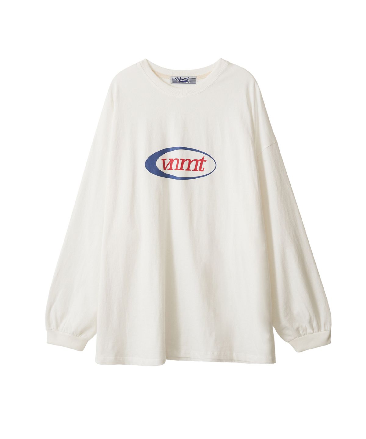 바니쉬먼트(VANISHMENT) Sport logo supersize long sleeve t-shirt_ivory
