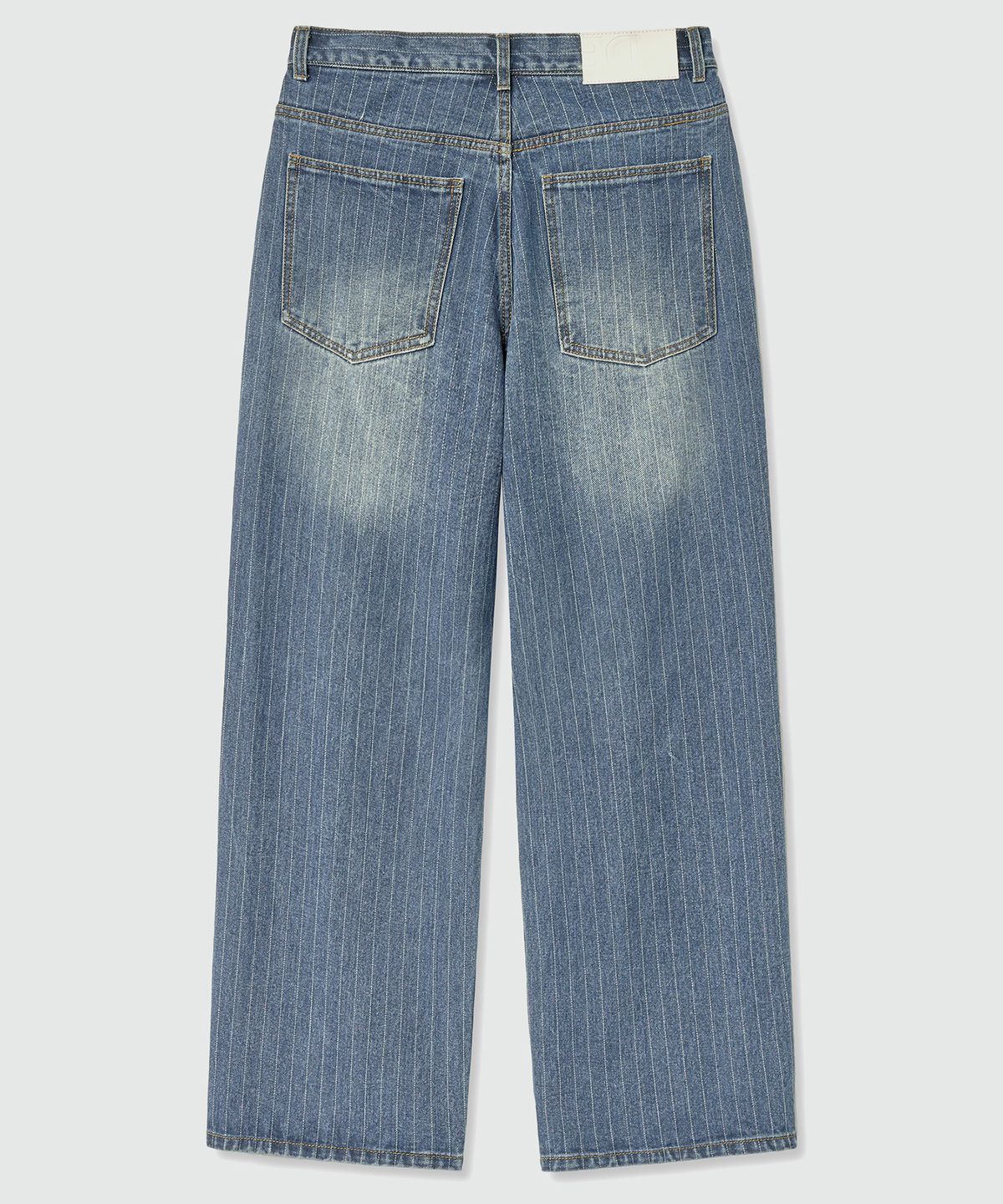 데케트(DECET) Deep Pleats Wide Jeans DCPT030STBlue