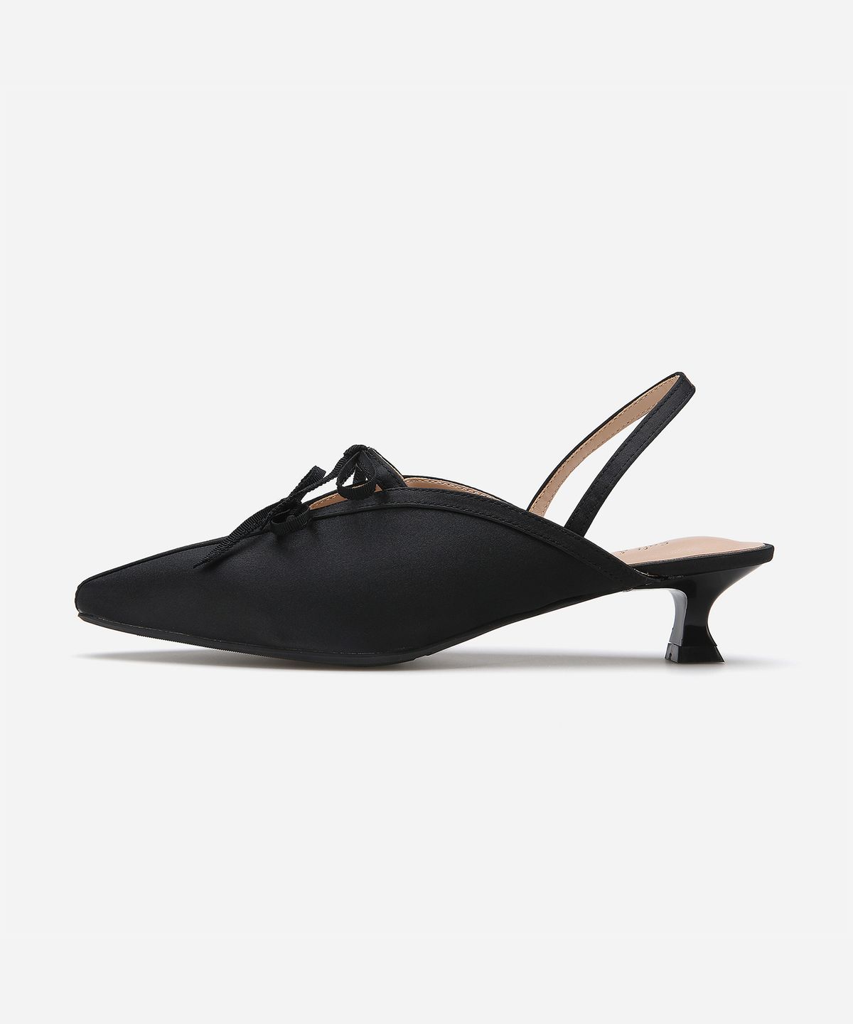 솔트앤초콜릿(SALT AND CHOCOLATE) 스틸레토 더블 리본장식 슬링백 412412002 (4cm/3color)