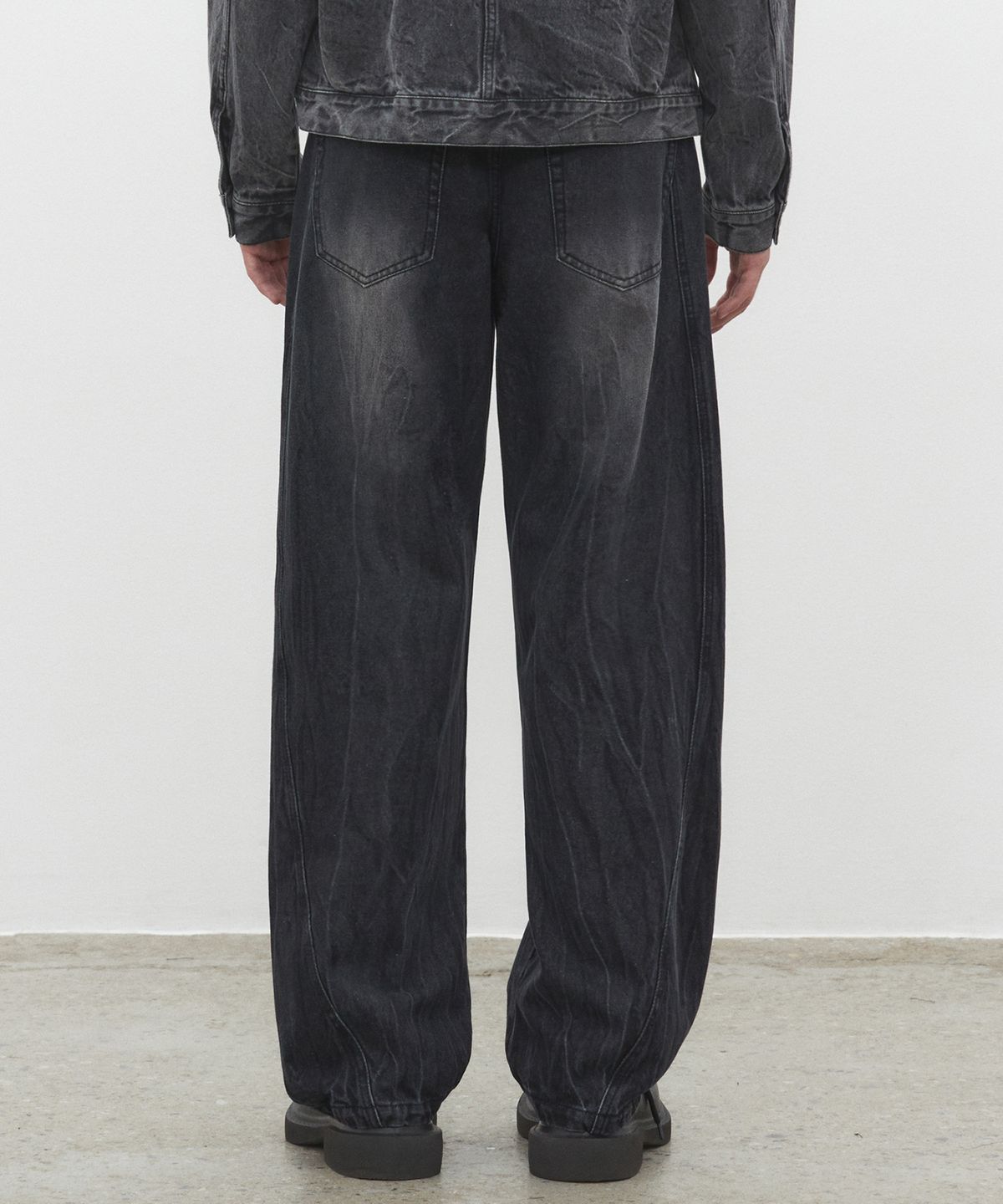데케트(DECET) Curved Wide Jeans DCPT033CRBlackB