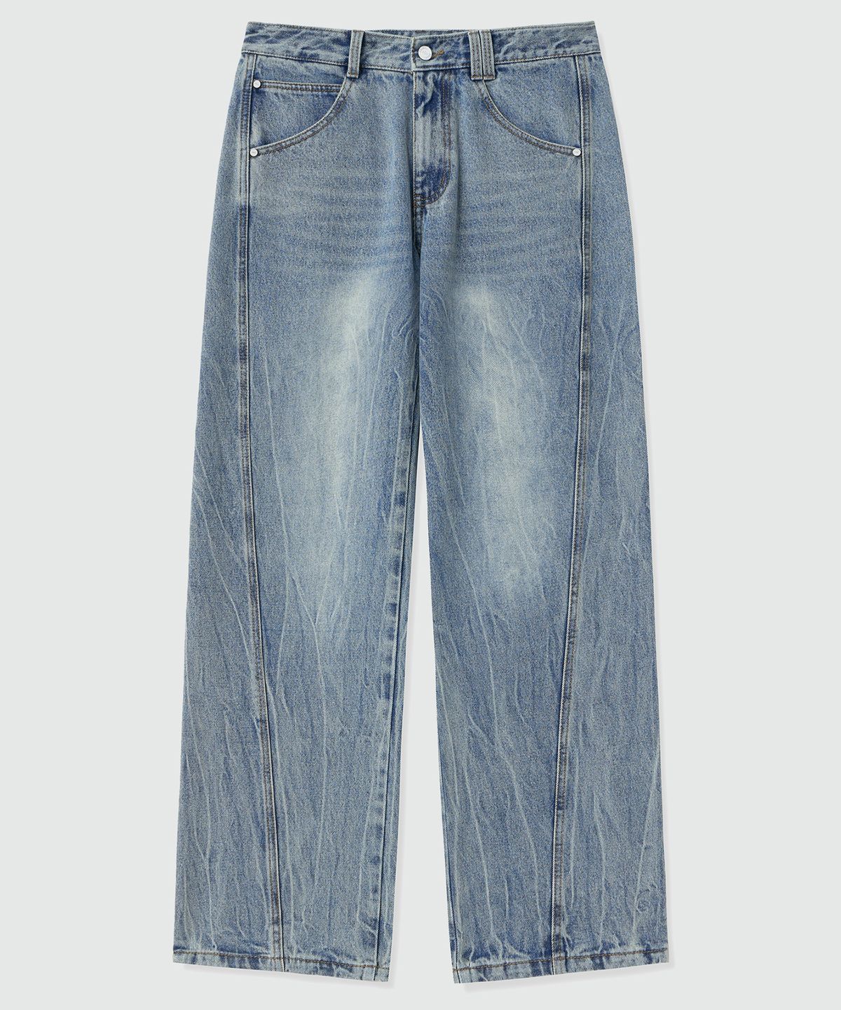 데케트(DECET) Curved Wide Jeans DCPT033CRYBlueB