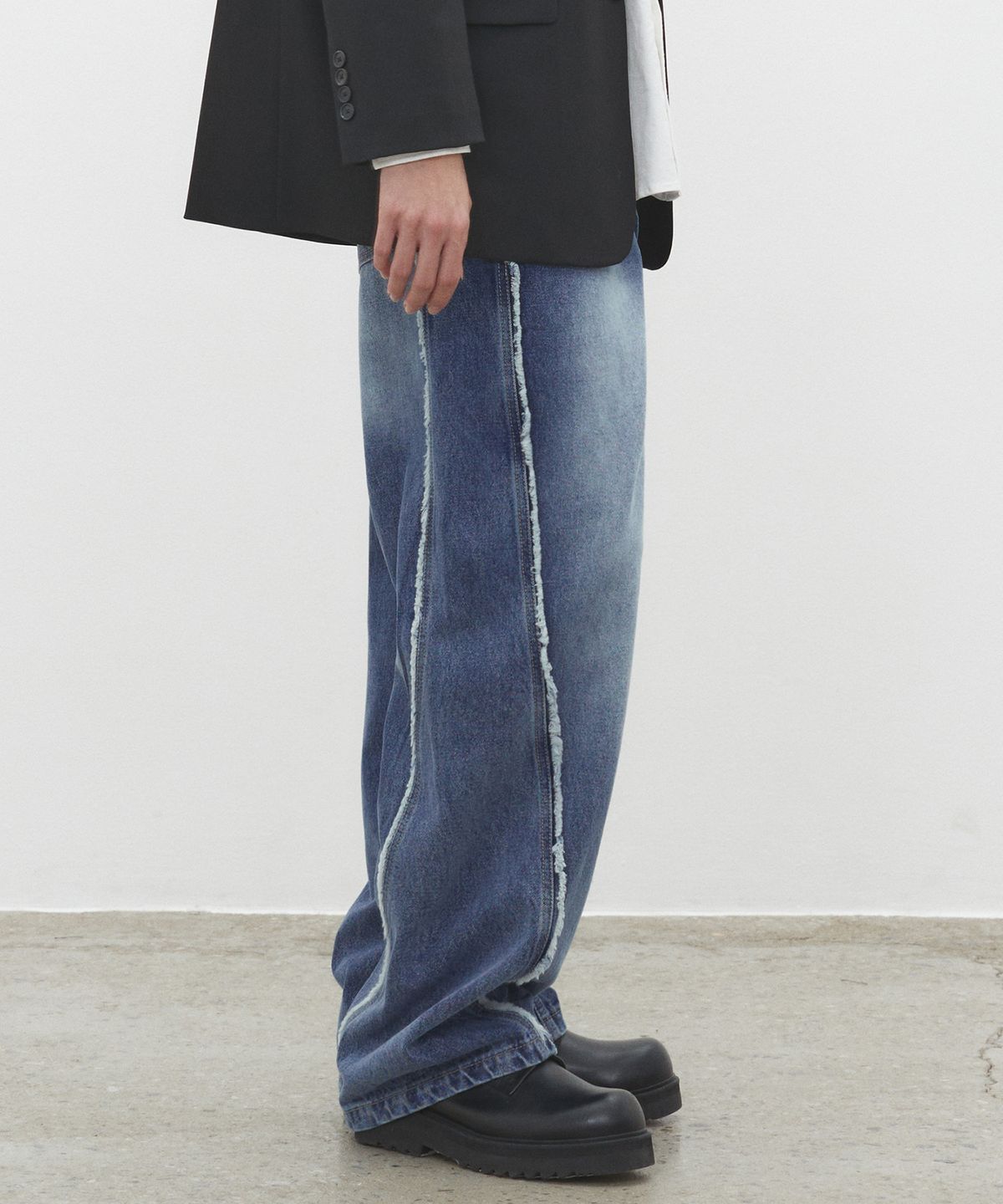 데케트(DECET) Curved Wide Jeans DCPT033SCBlueB
