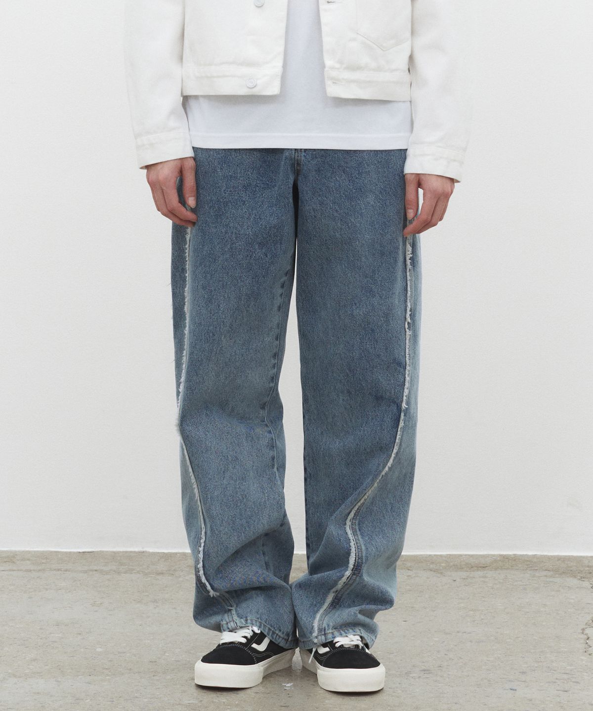 데케트(DECET) Curved Wide Jeans DCPT033SCSTNBlue