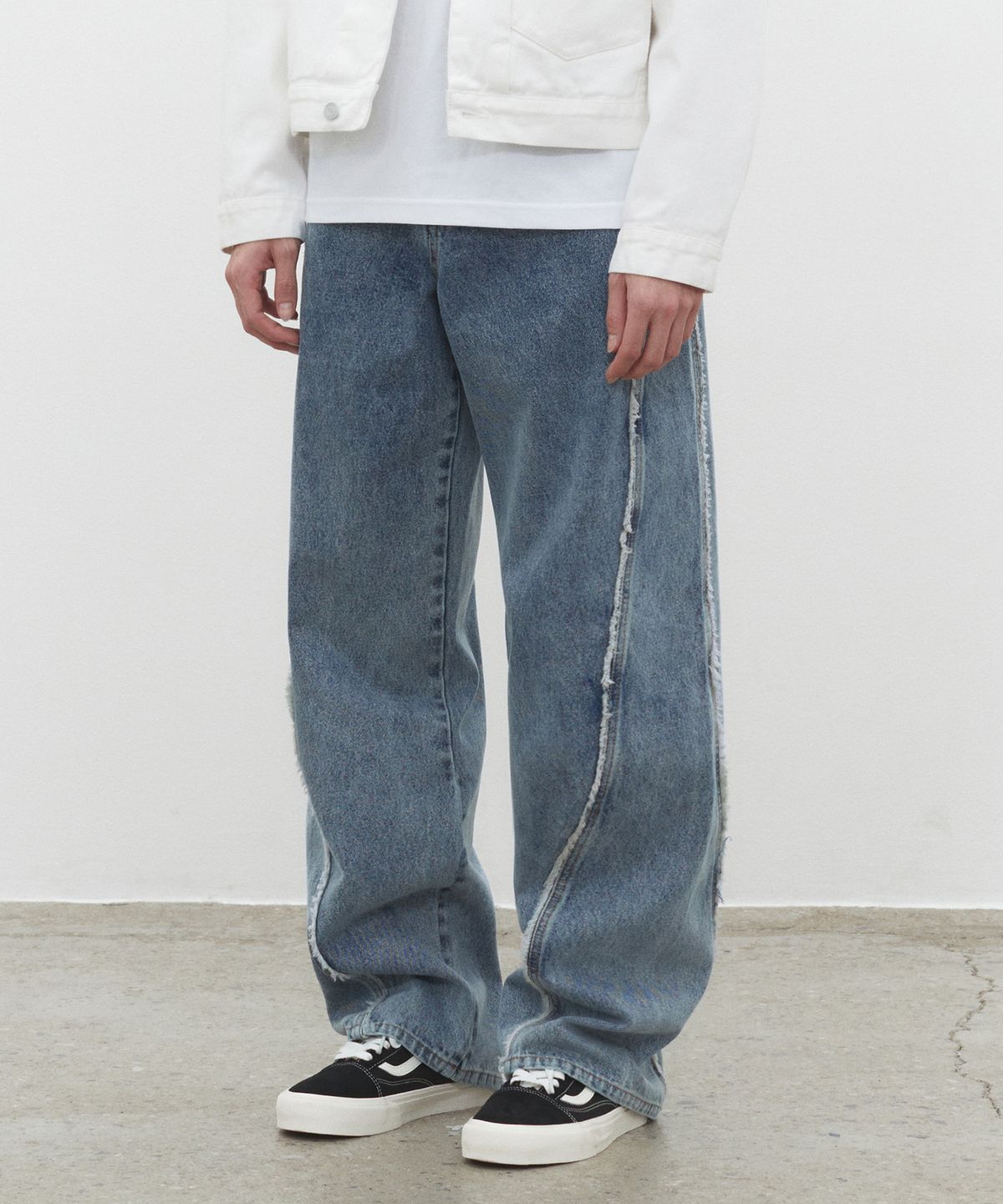 데케트(DECET) Curved Wide Jeans DCPT033SCSTNBlue
