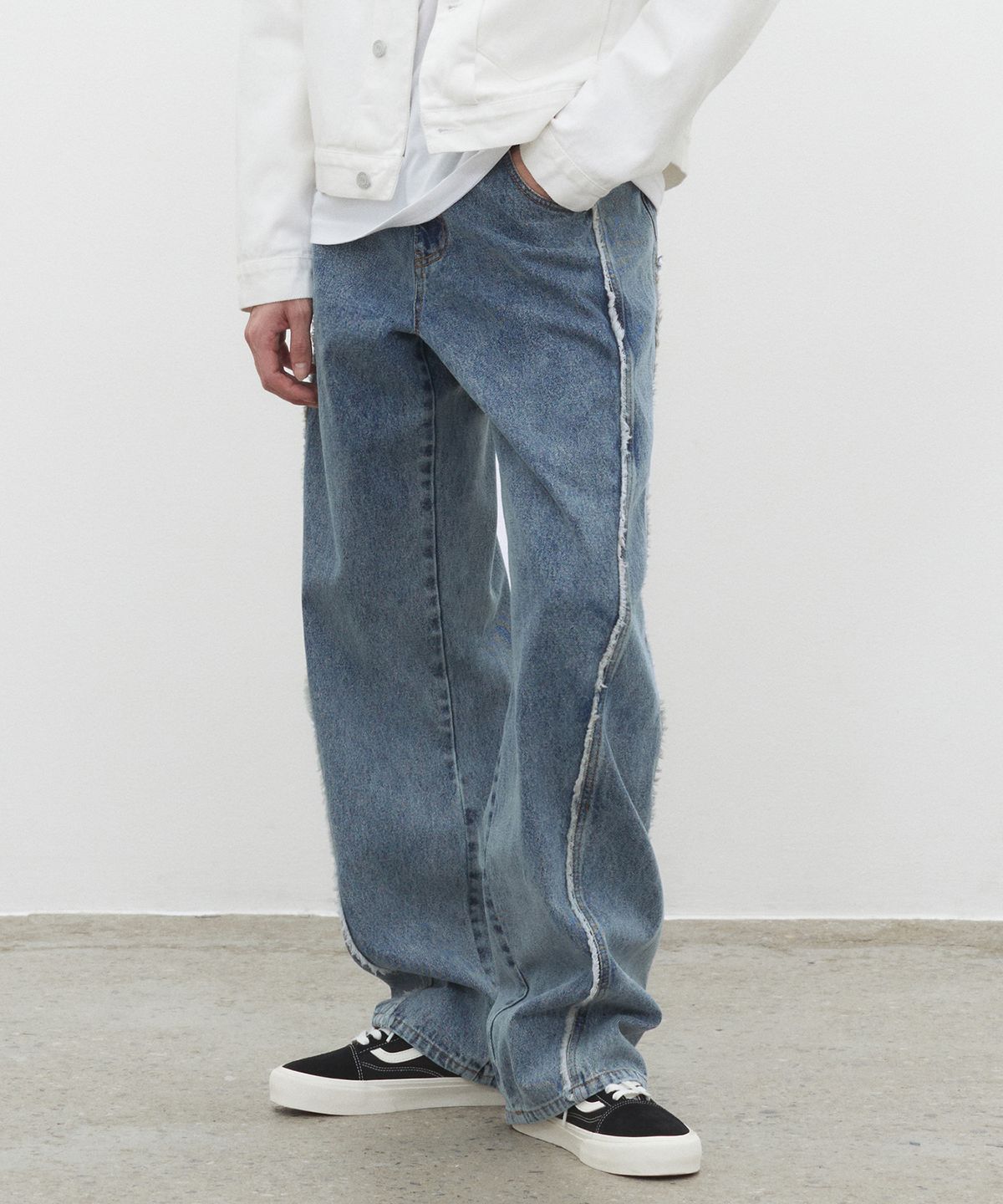 데케트(DECET) Curved Wide Jeans DCPT033SCSTNBlue