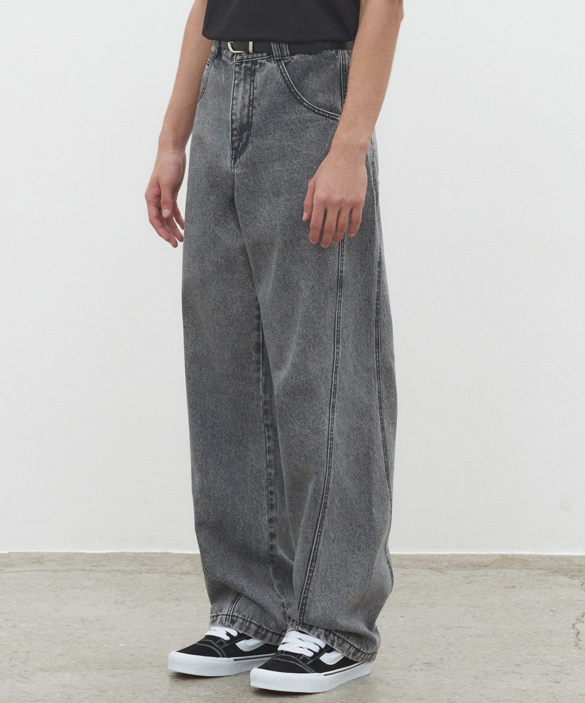 데케트(DECET) Curved Wide Jeans DCPT033STNGray