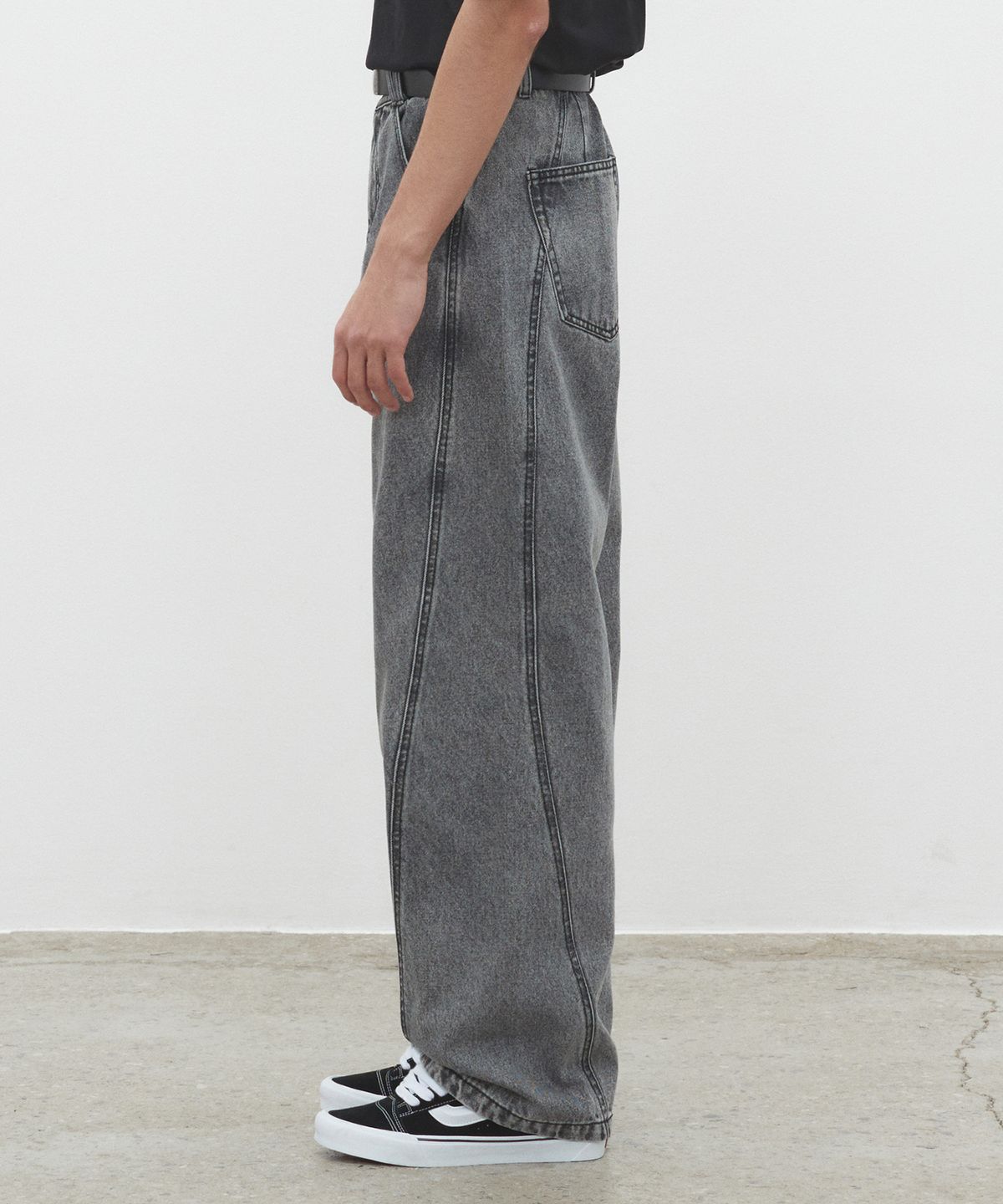 데케트(DECET) Curved Wide Jeans DCPT033STNGray