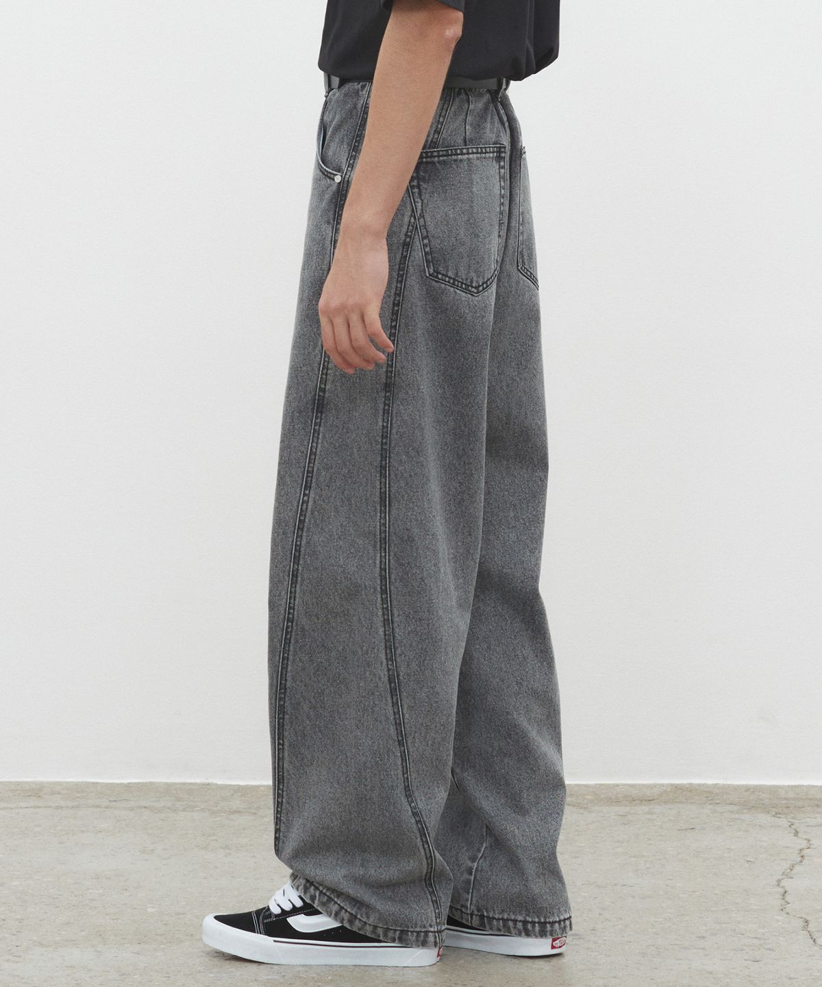 데케트(DECET) Curved Wide Jeans DCPT033STNGray