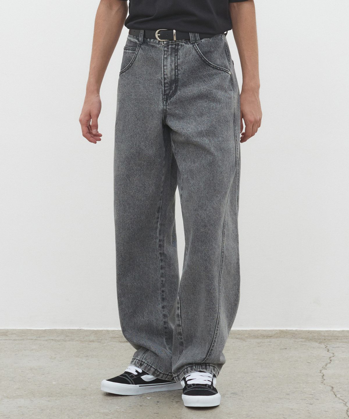 데케트(DECET) Curved Wide Jeans DCPT033STNGray
