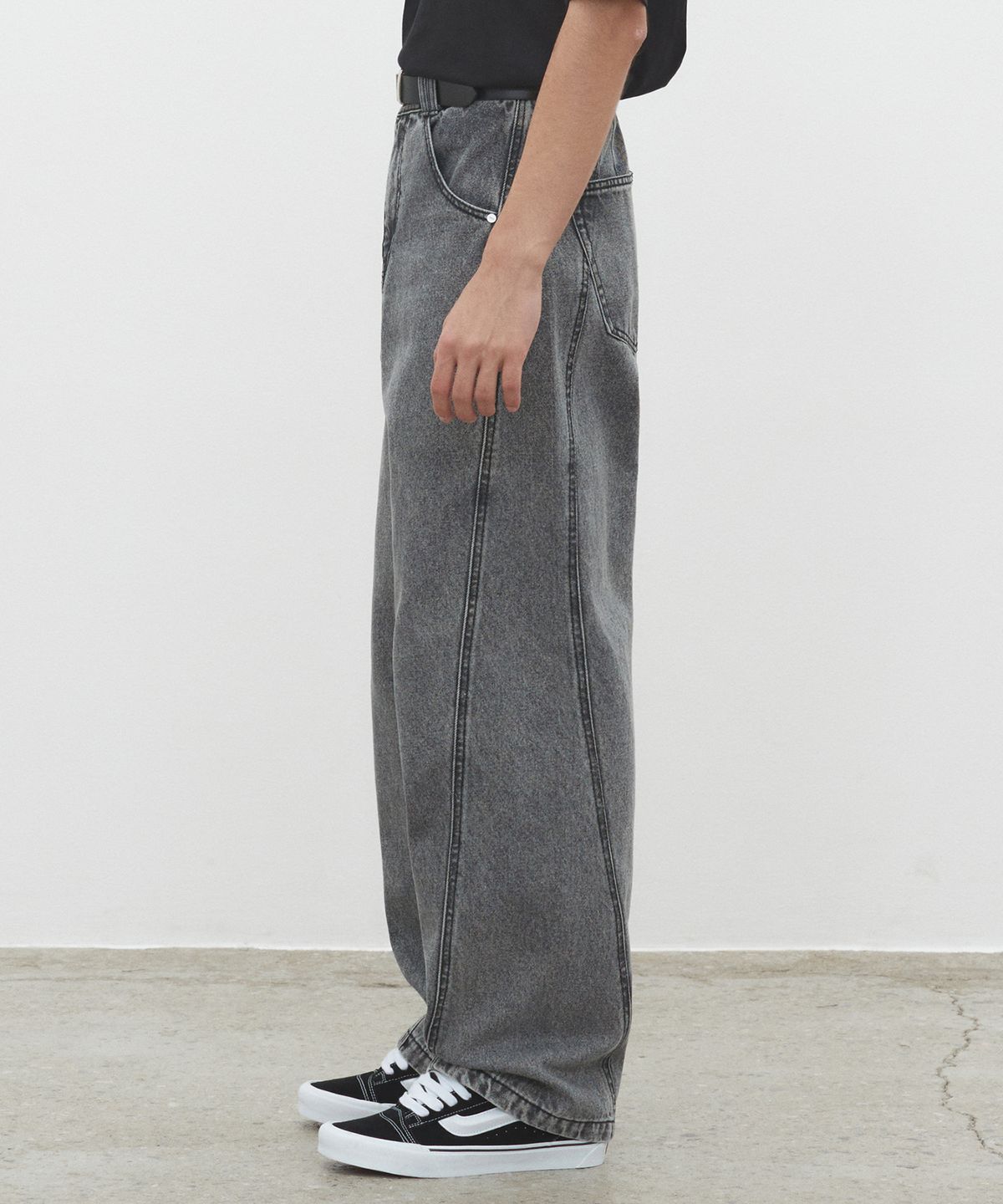데케트(DECET) Curved Wide Jeans DCPT033STNGray