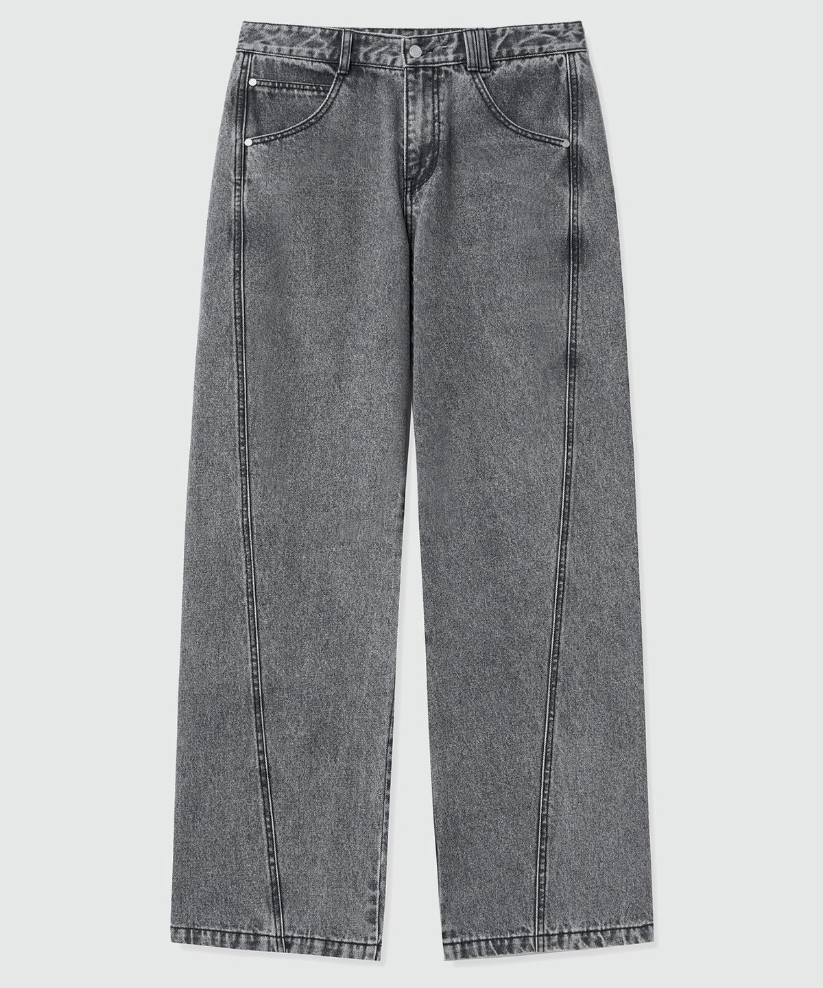 데케트(DECET) Curved Wide Jeans DCPT033STNGray