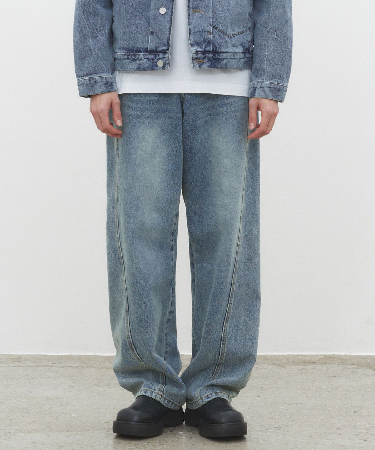 데케트(DECET) Curved Wide Jeans DCPT033YBlueB