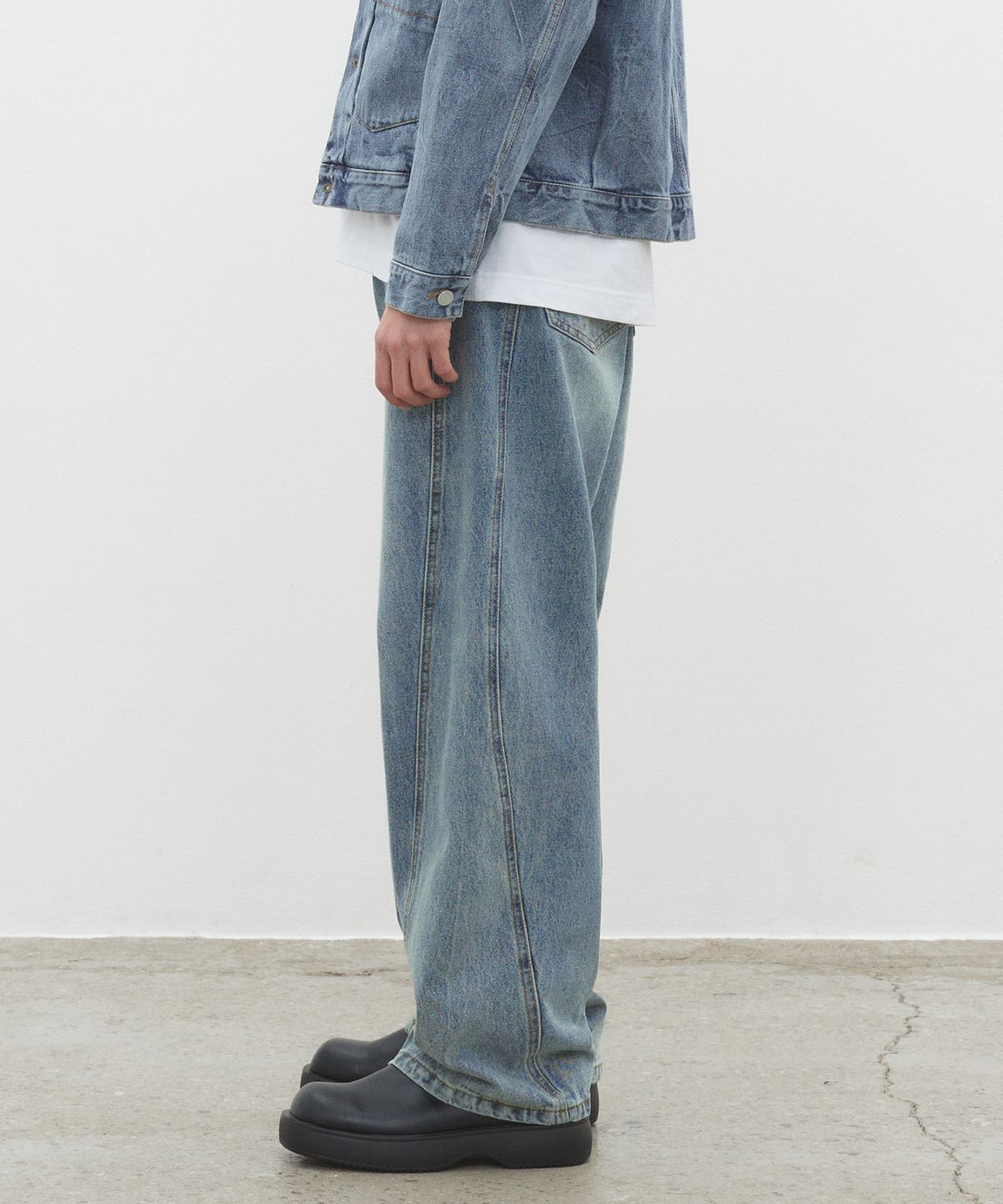 데케트(DECET) Curved Wide Jeans DCPT033YBlueB