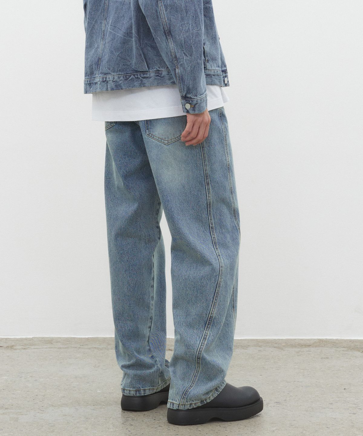 데케트(DECET) Curved Wide Jeans DCPT033YBlueB