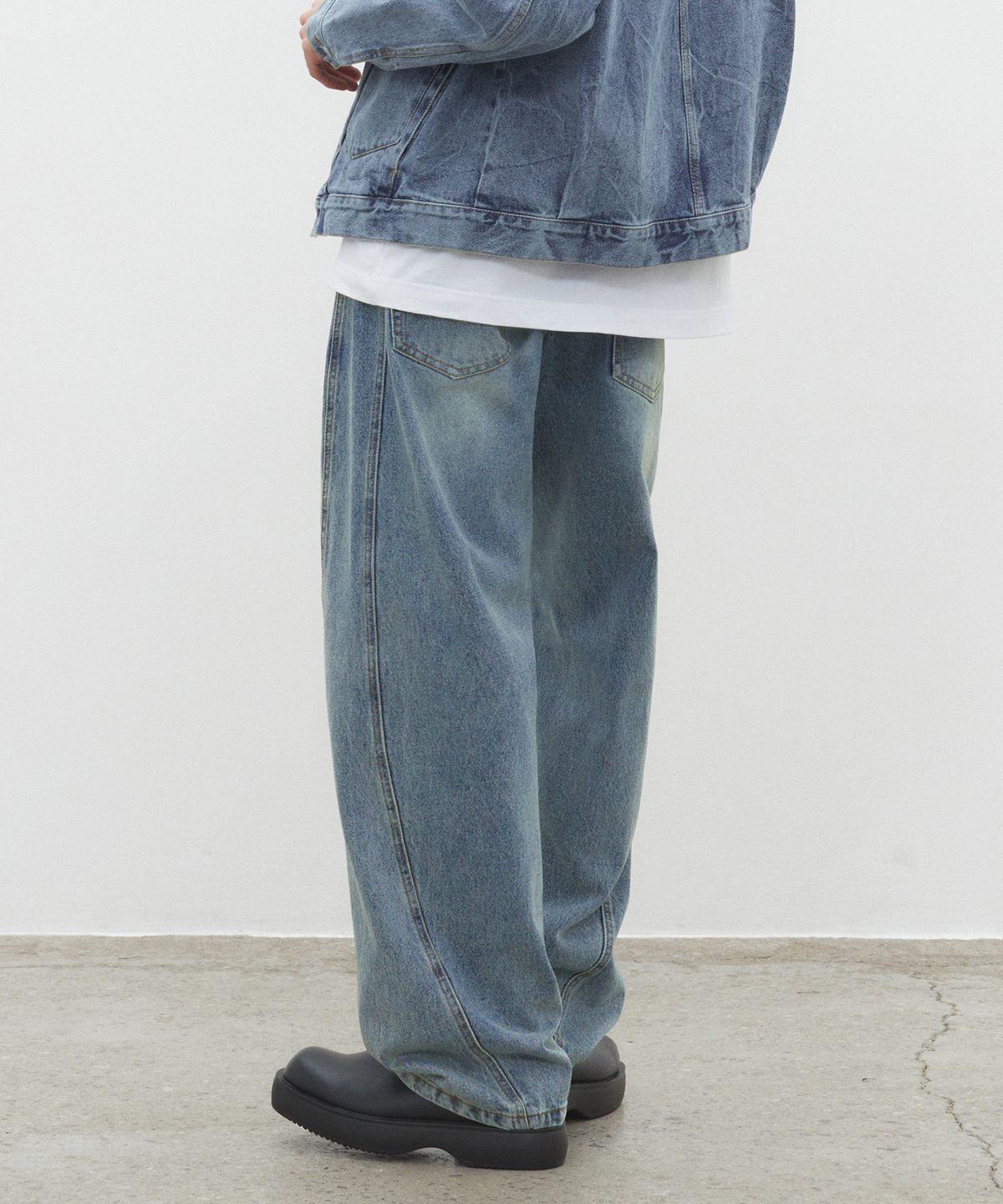 데케트(DECET) Curved Wide Jeans DCPT033YBlueB