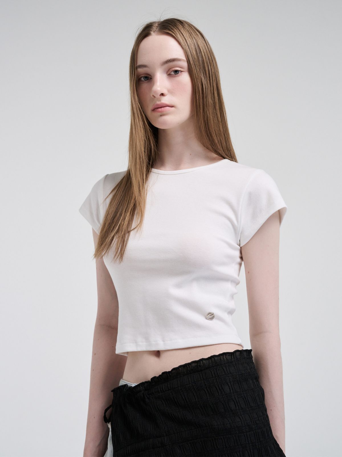 에트몽(ETMON) Cap Sleeve T-Shirt, White