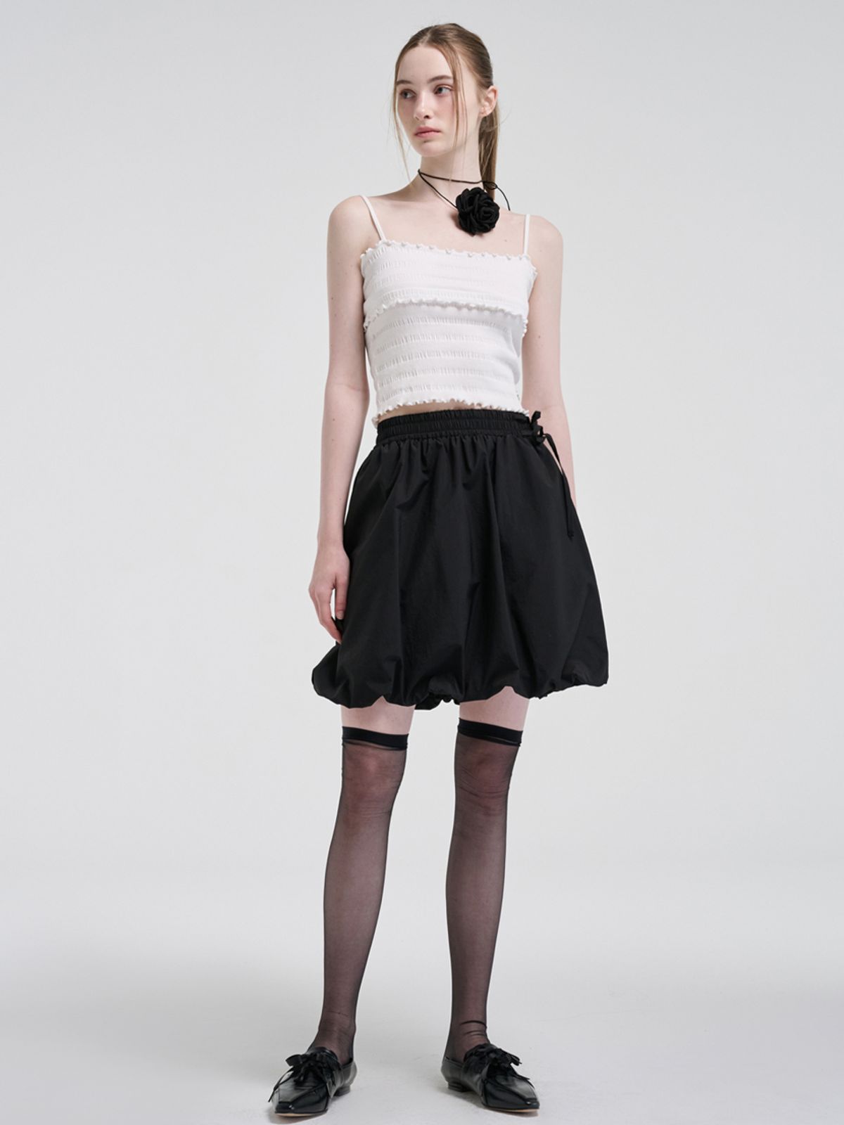 에트몽(ETMON) Wave Logo Sleeveless Top, White