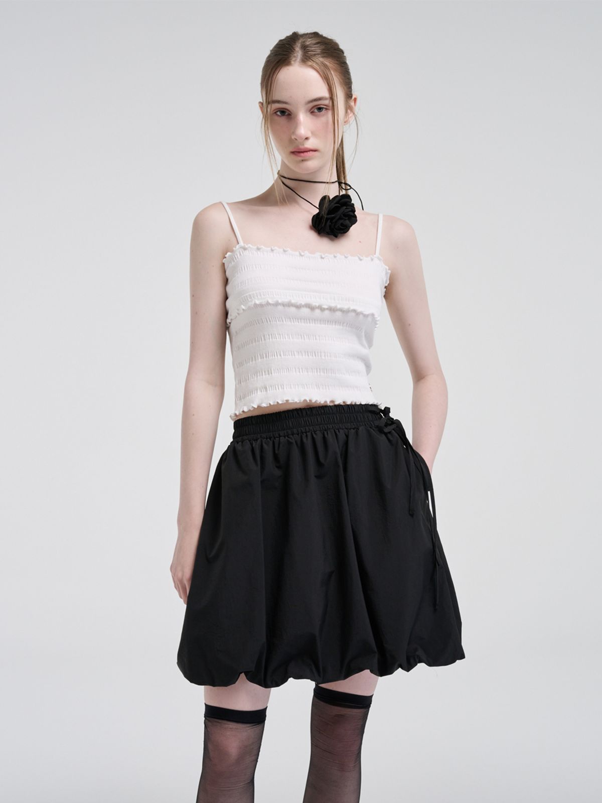 에트몽(ETMON) Wave Logo Sleeveless Top, White