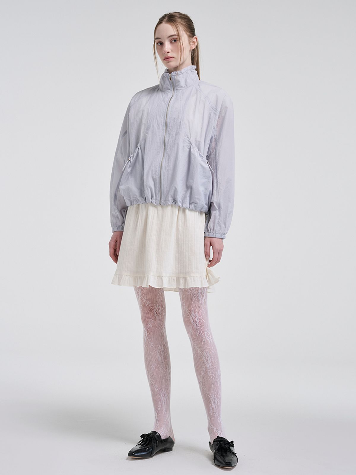 에트몽(ETMON) Volume Pocket Wind Jumper, Greyish Blue