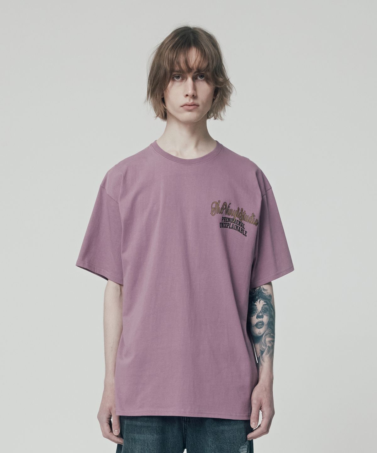더바이닐하우스(THEVINYLHOUSE) ARC LOGO TEE PINK (VH2ESMT503A)