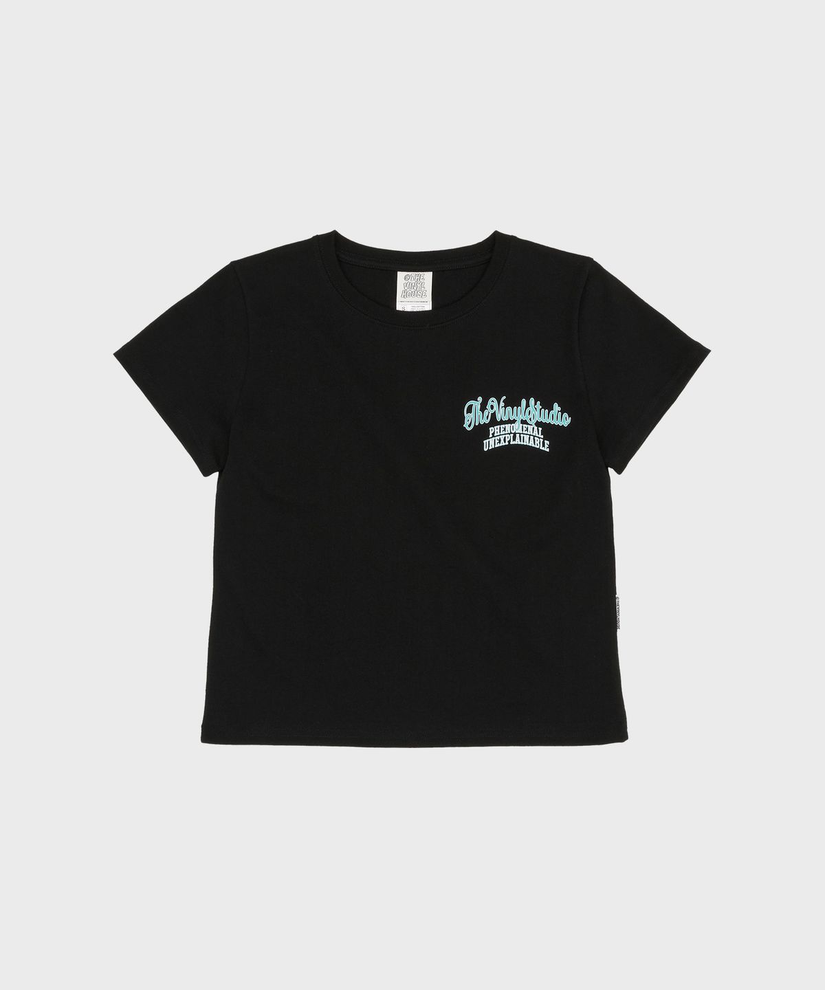 더바이닐하우스(THEVINYLHOUSE) ARC LOGO TEE BLACK (VH2ESMT503A)