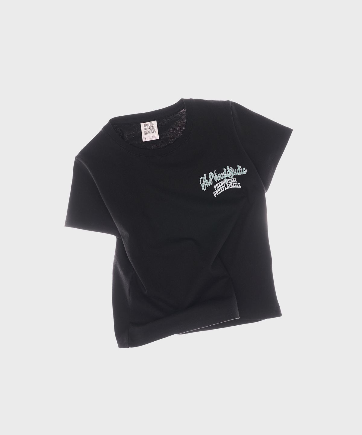 더바이닐하우스(THEVINYLHOUSE) ARC LOGO TEE BLACK (VH2ESMT503A)