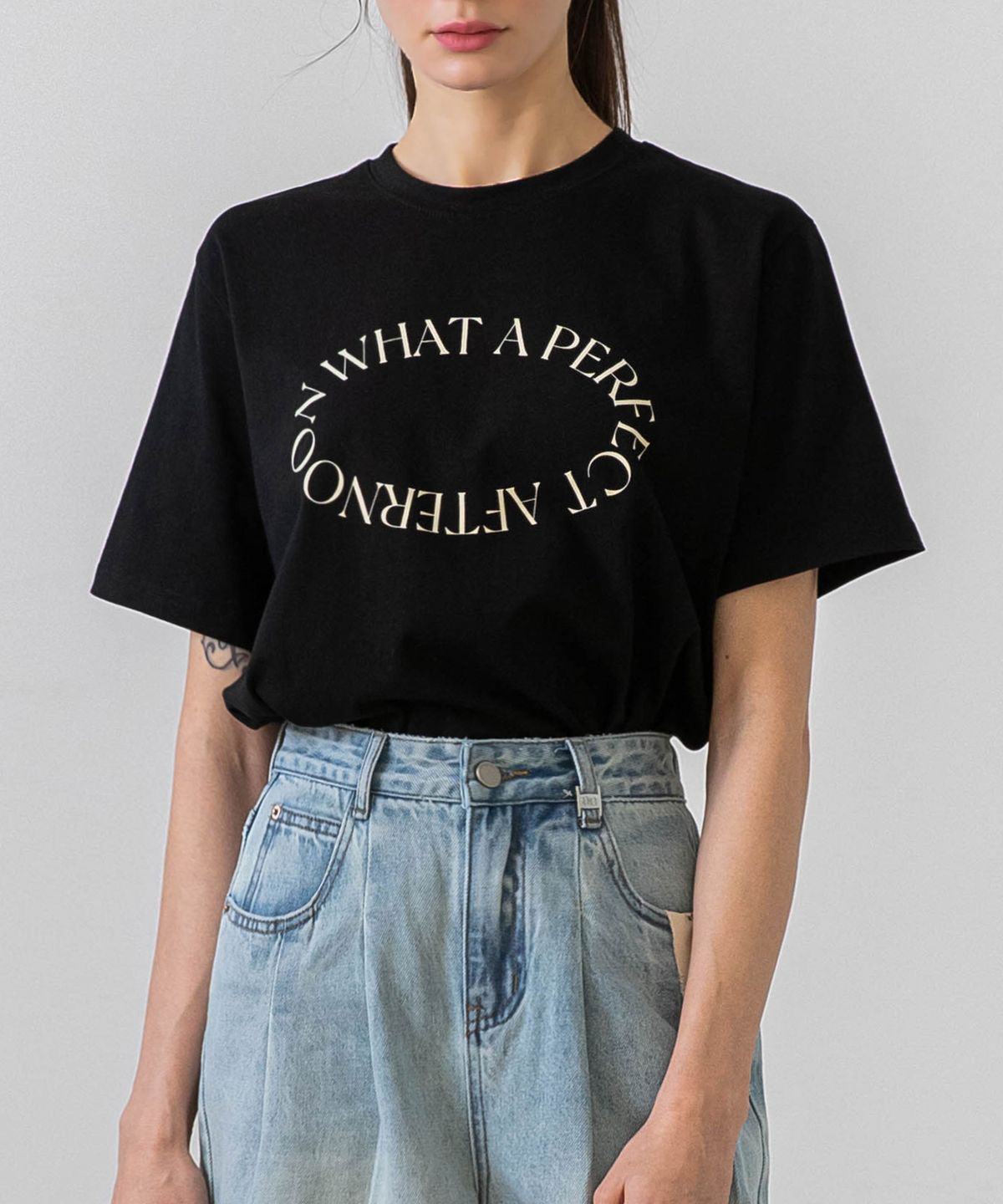 논앤논(NON AND NON) Signature Concept Short-Sleeved T-shirt_NSTS431 (Black)