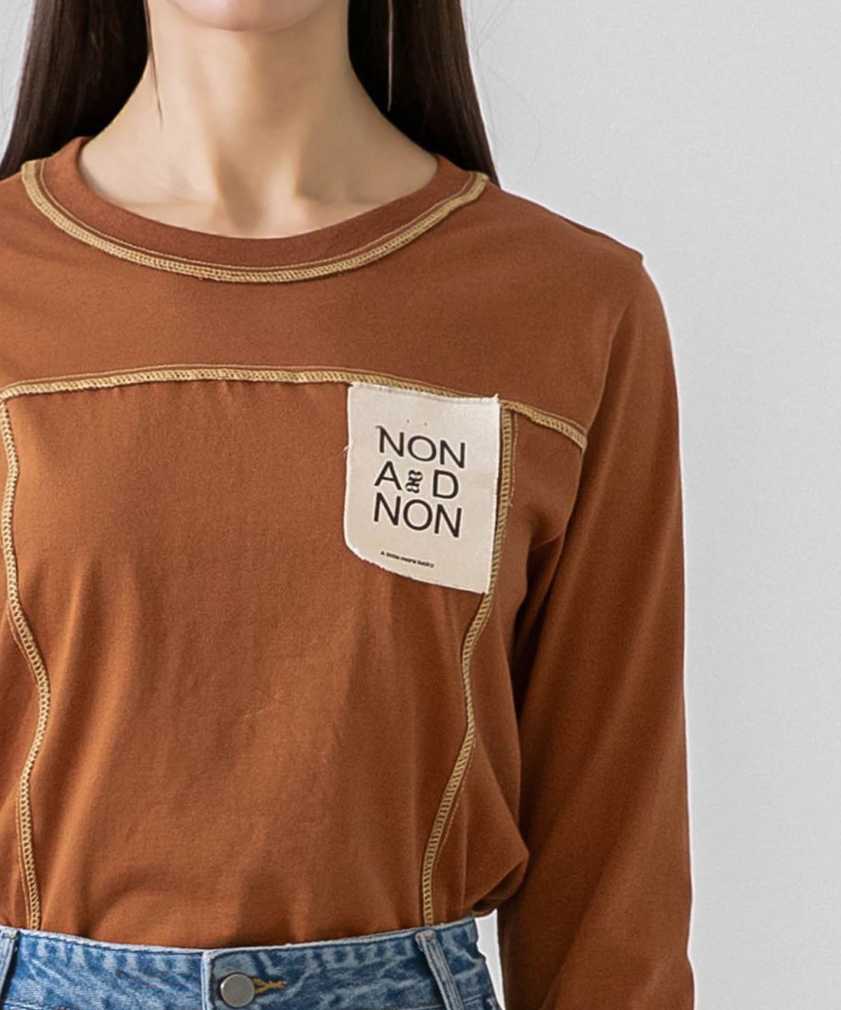 논앤논(NON AND NON) Basic Fit Coloring T-shirt_NSTS430 (Brown)