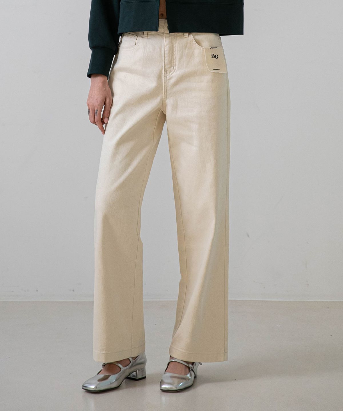 논앤논(NON AND NON) Butter Standard Cotton Pants_NSCP437 (Cream)