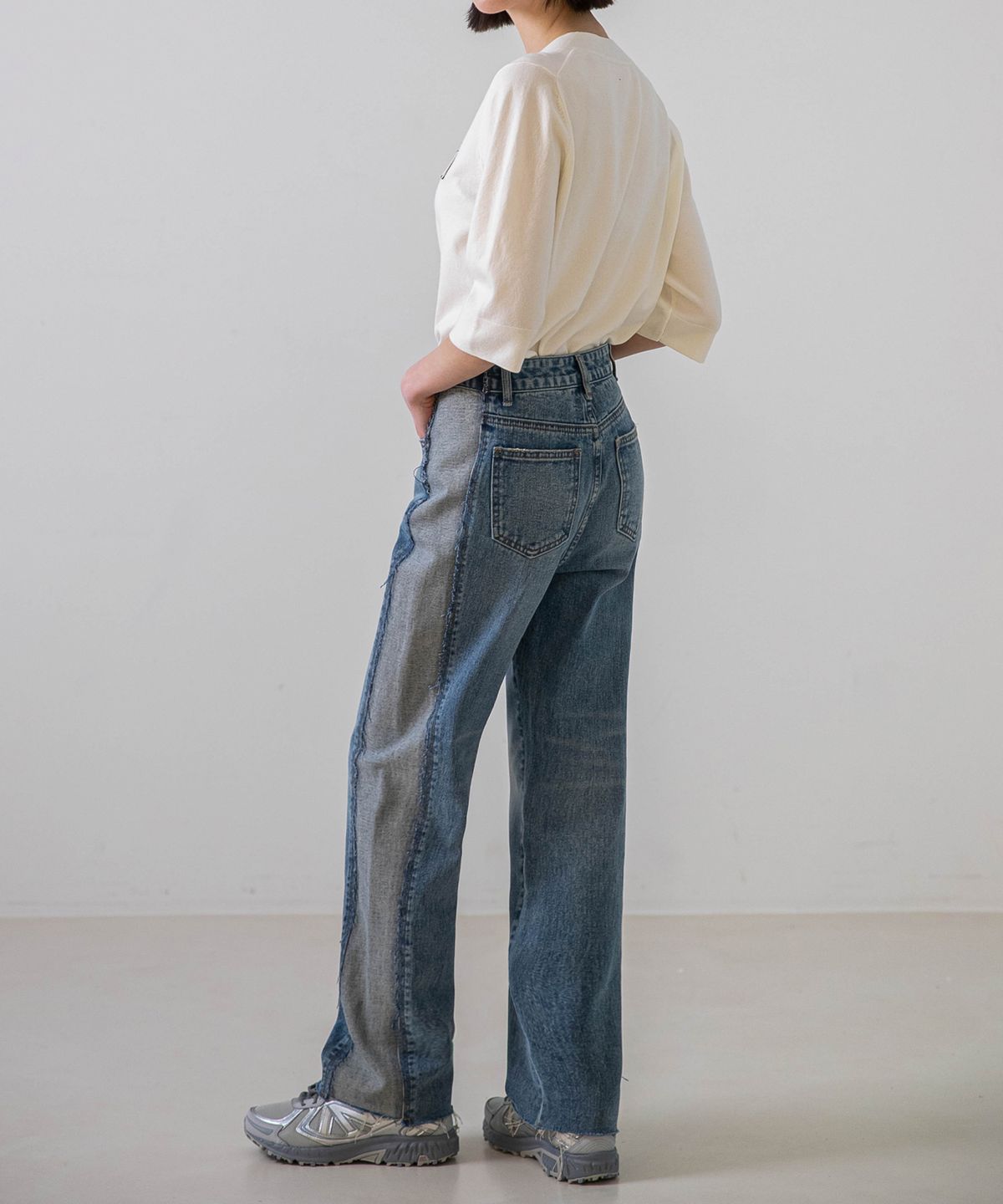 논앤논(NON AND NON) Side Point Denim Pants_NSDP434 (Deep blue)