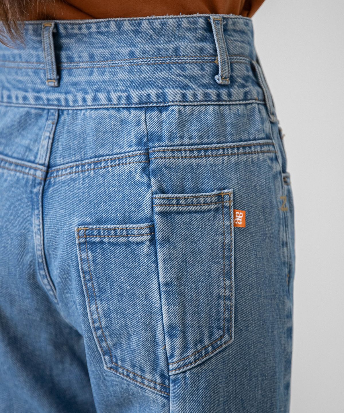 논앤논(NON AND NON) Unbalanced Denim Pants_NSDP433 (Deep blue)