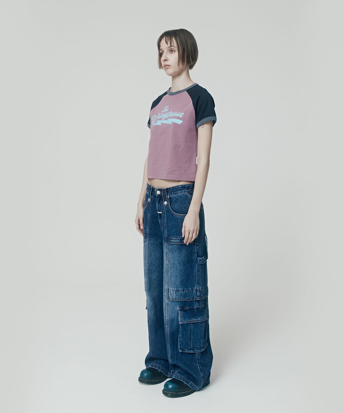 더바이닐하우스(THEVINYLHOUSE) HARDTACK WIDE DENIM PANTS BLUE (VH2ESUD110A)