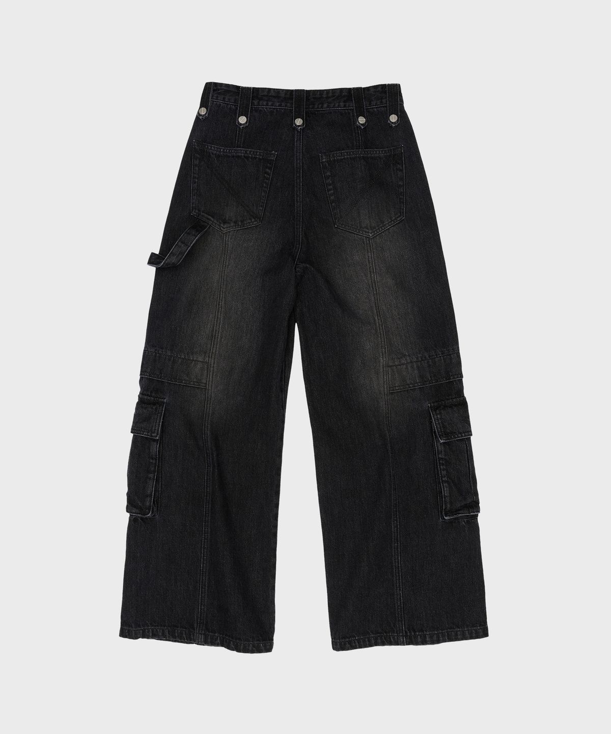 더바이닐하우스(THEVINYLHOUSE) HARDTACK WIDE DENIM PANTS CHARCOAL (VH2ESUD110A)