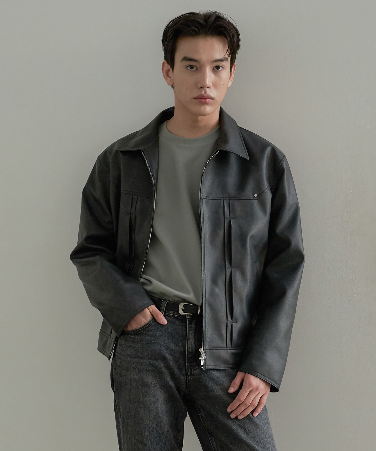 스페로네(SPERONE) 세미 웨스턴 라인 벨트 (블랙)