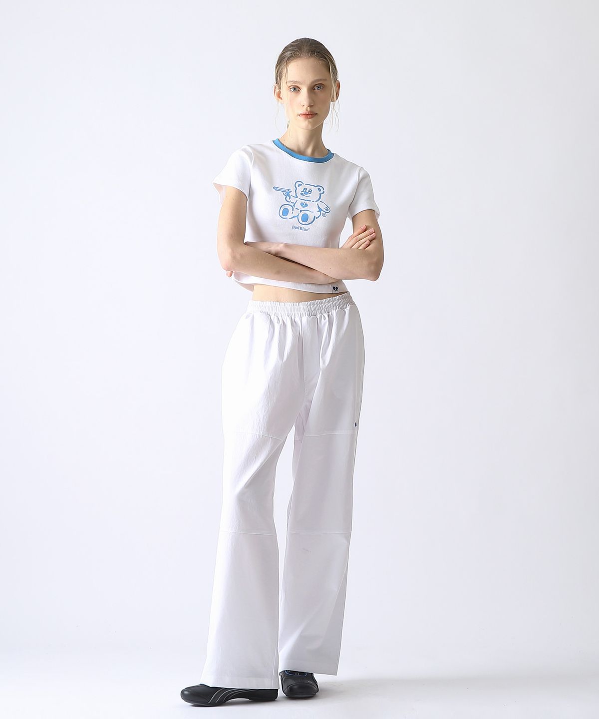 배드블루(BADBLUE) BadBear Ringer Slim Tee Skyblue