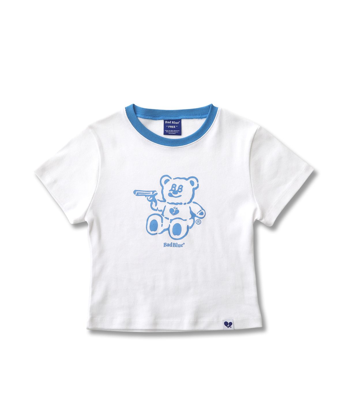 배드블루(BADBLUE) BadBear Ringer Slim Tee Skyblue