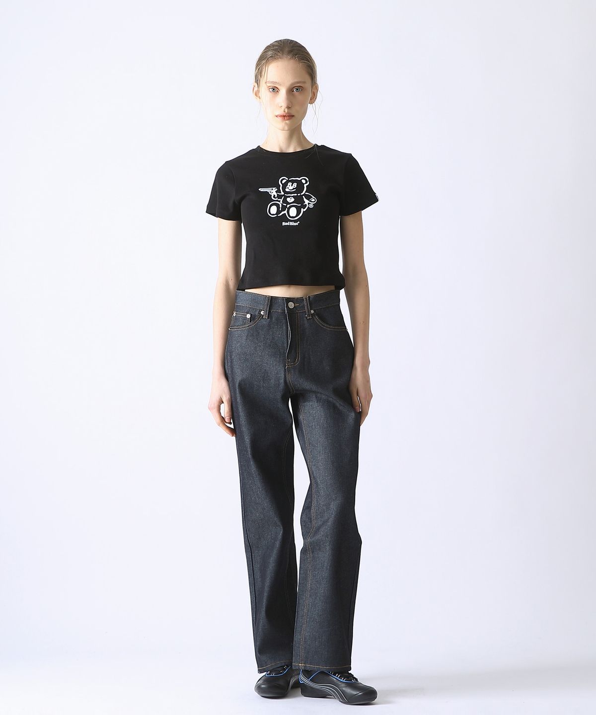 배드블루(BADBLUE) BadBear Slim Tee Black