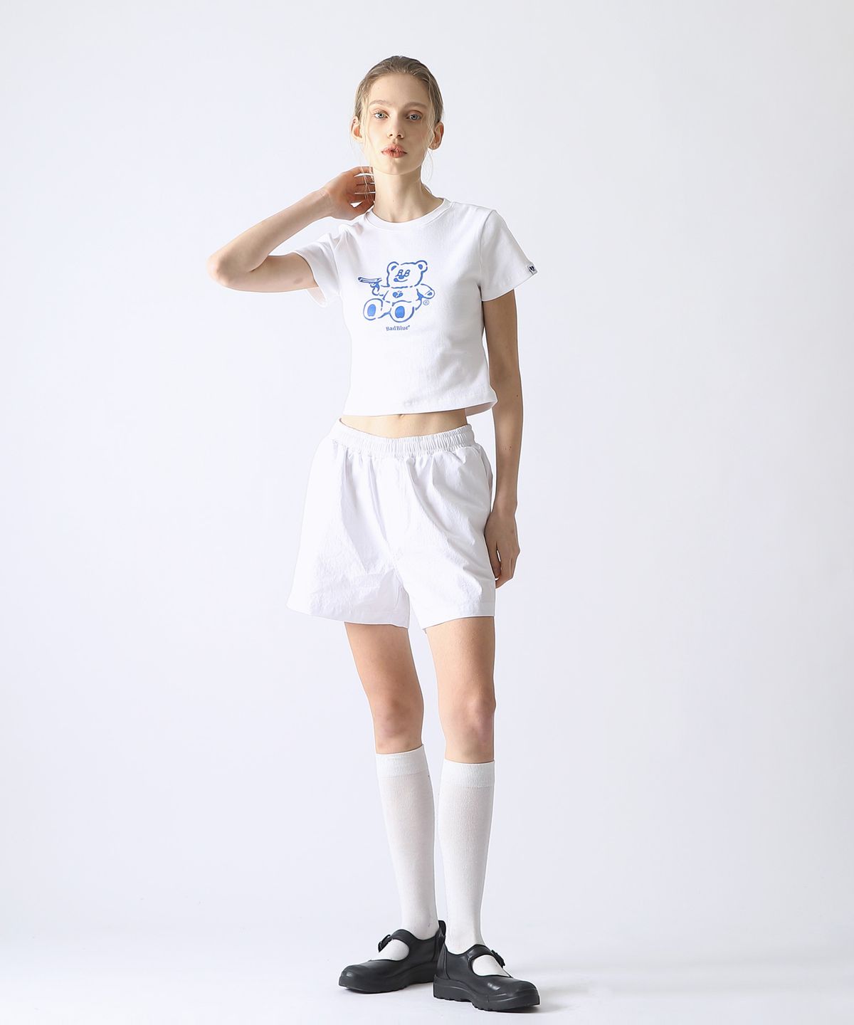 배드블루(BADBLUE) BadBear Slim Tee White