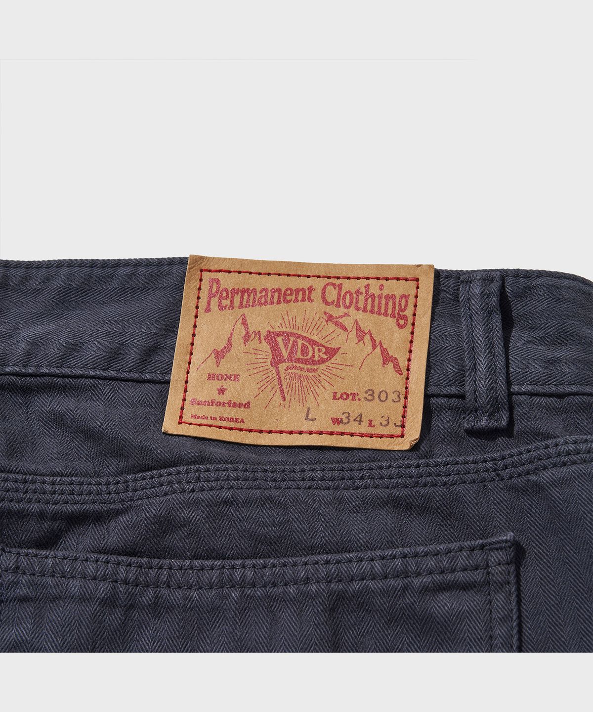 비디알(VDR) Lot 303 HBT DOUBLE KNEE PANTS [Vintage Indigo]