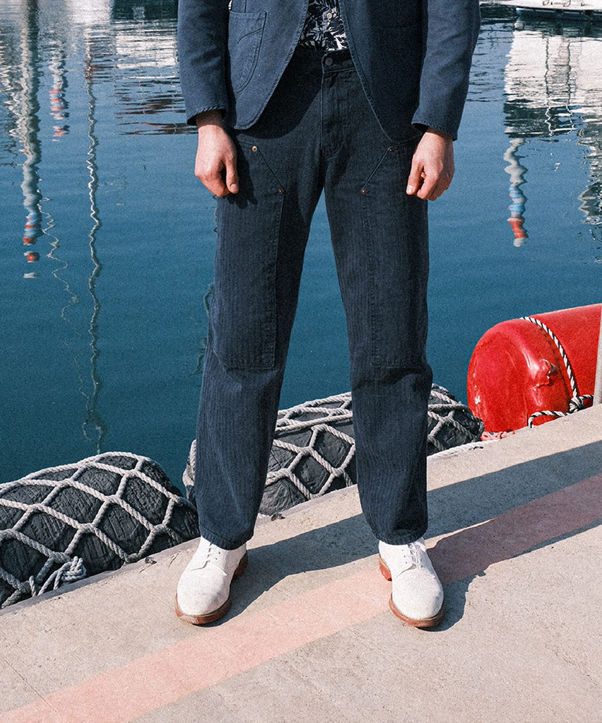 비디알(VDR) Lot 303 HBT DOUBLE KNEE PANTS [Vintage Indigo]