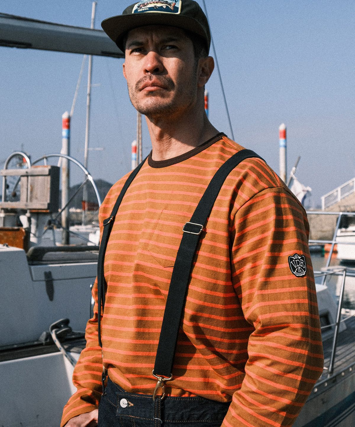 비디알(VDR) BORDER T-SHIRT [Orange Carmel]