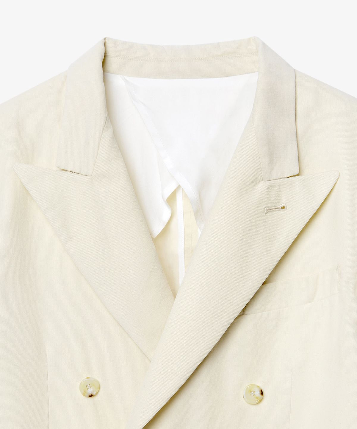 벌스데이수트(BIRTHDAYSUIT) CORDUROY DOUBLE BREASTED JACKET (LIGHT BEIGE)