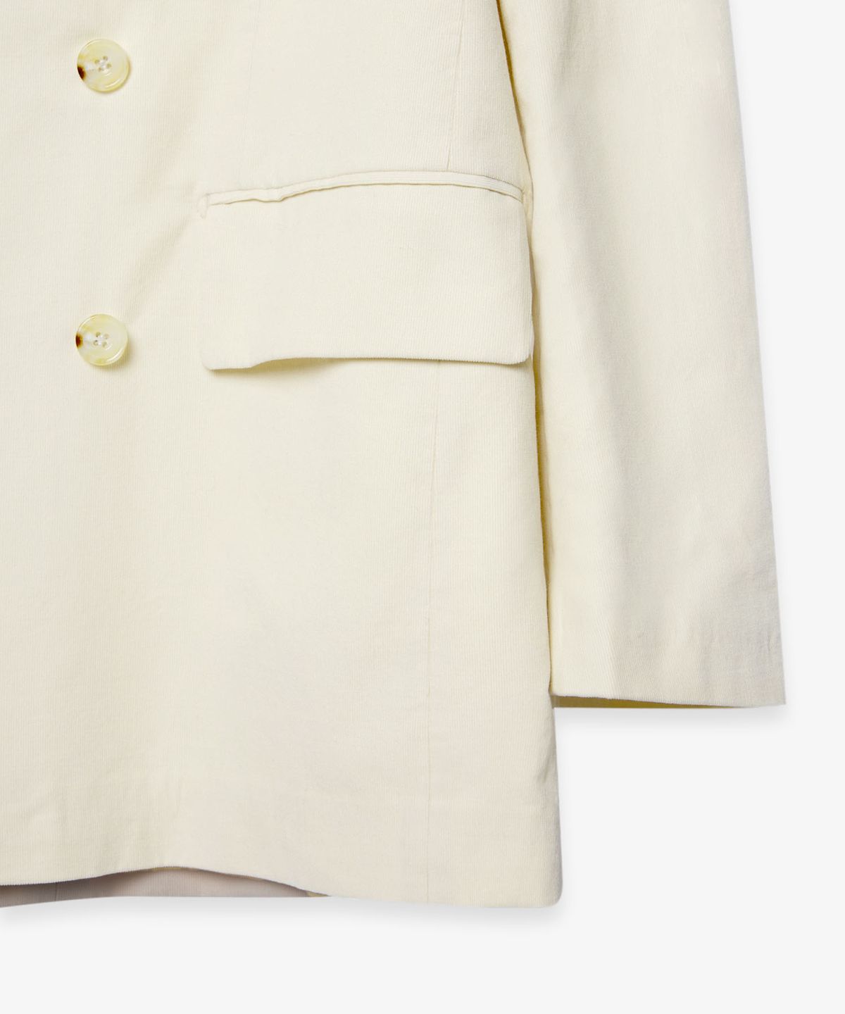 벌스데이수트(BIRTHDAYSUIT) CORDUROY DOUBLE BREASTED JACKET (LIGHT BEIGE)