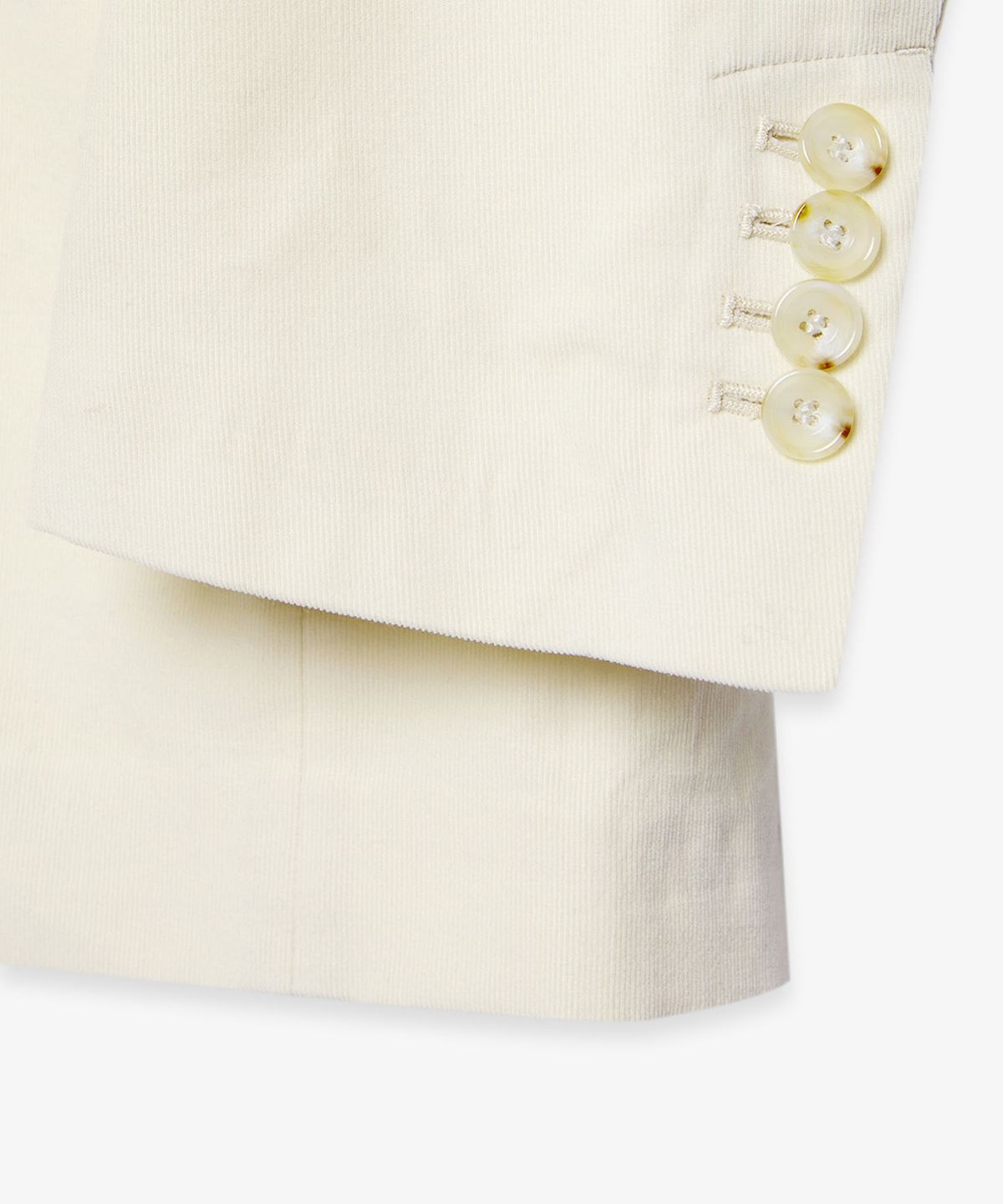 벌스데이수트(BIRTHDAYSUIT) CORDUROY DOUBLE BREASTED JACKET (LIGHT BEIGE)
