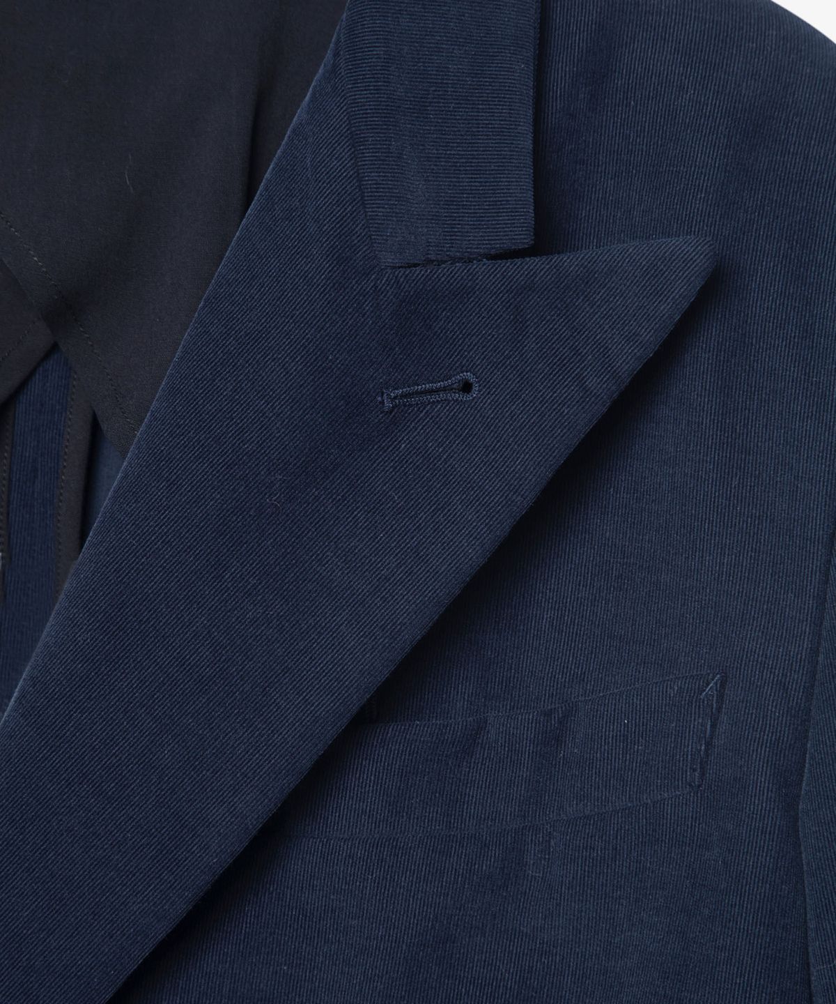 벌스데이수트(BIRTHDAYSUIT) CORDUROY DOUBLE BREASTED JACKET (NAVY)