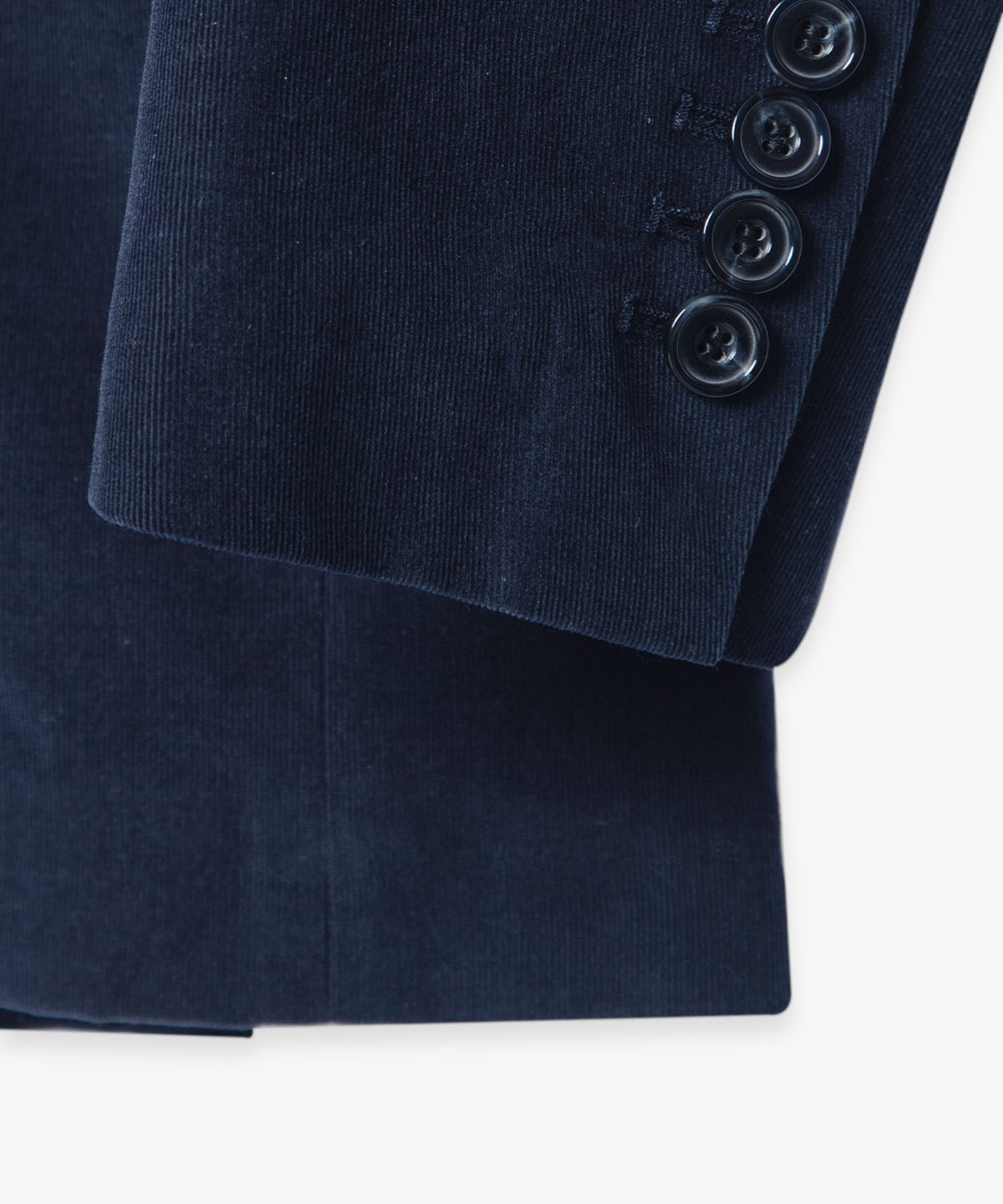벌스데이수트(BIRTHDAYSUIT) CORDUROY DOUBLE BREASTED JACKET (NAVY)