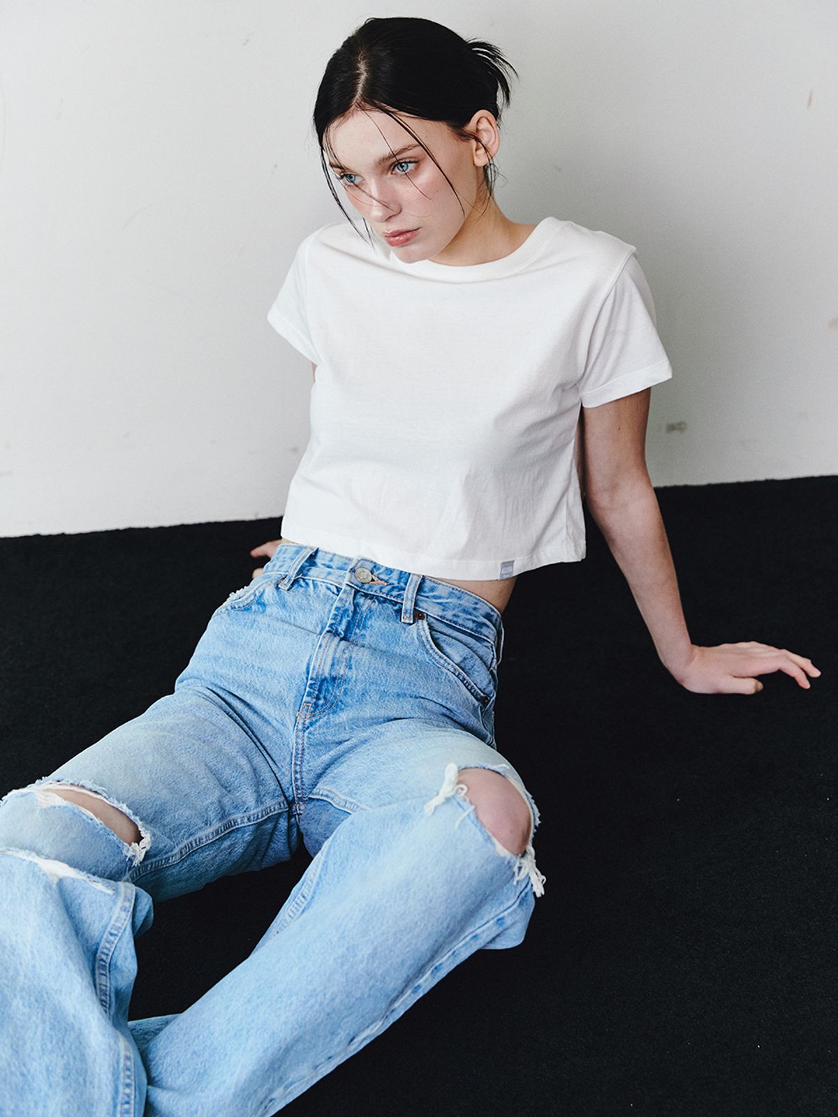아수라(ASURA) AS BASIC ROUND CROP T [WHITE]
